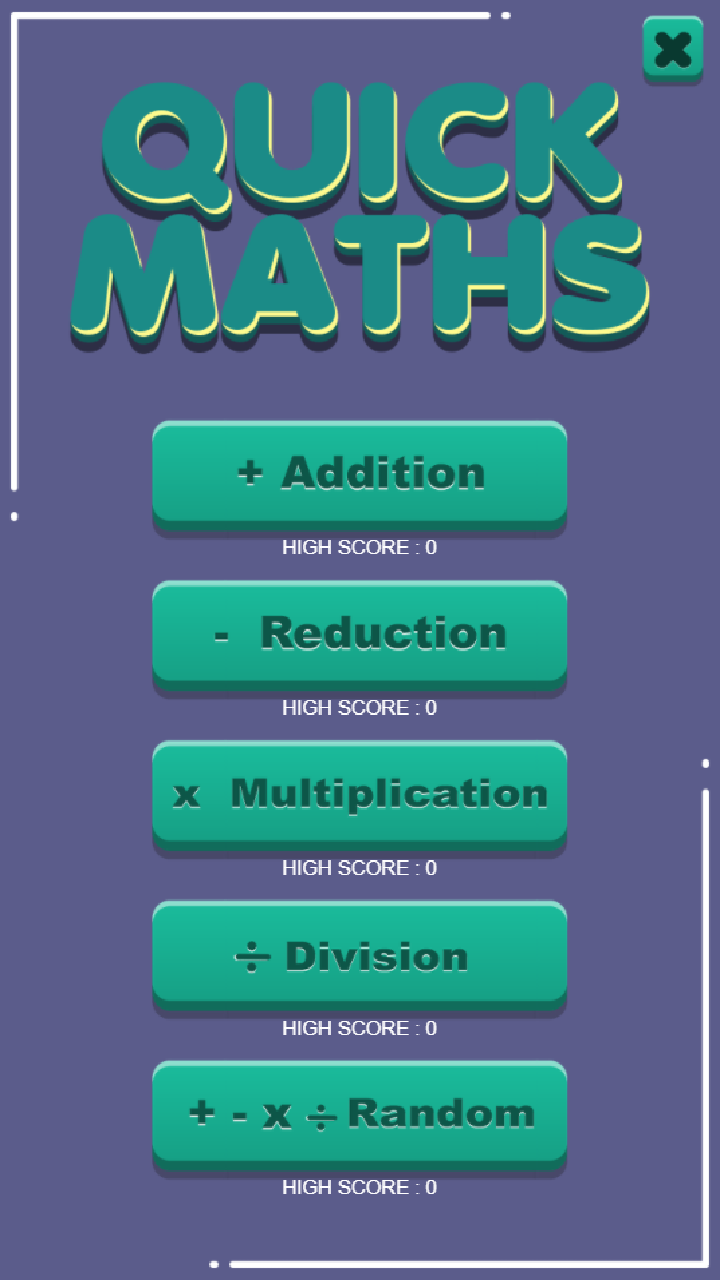 Quick Math mobile app to learn math for kids
