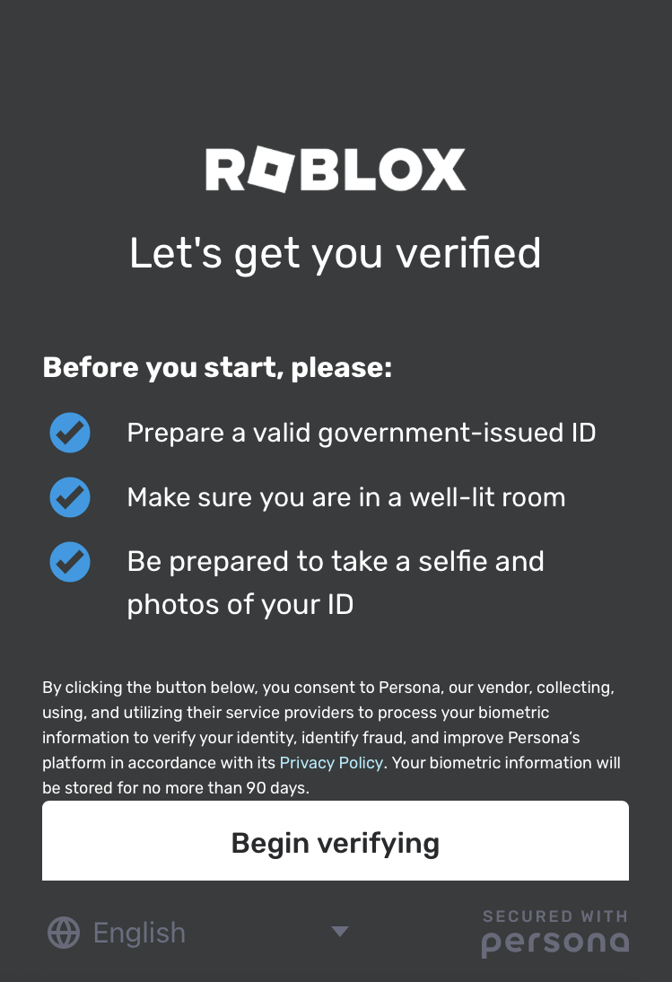 age verification roblox