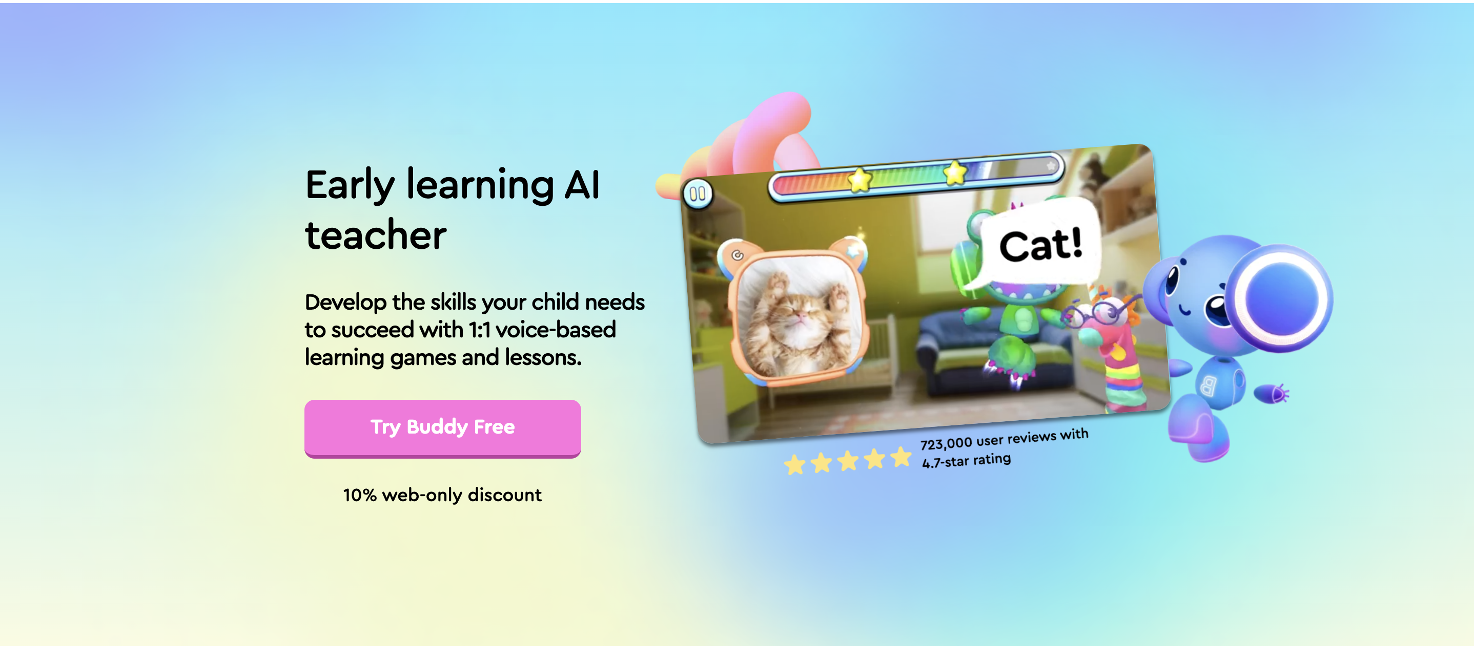 Buddy.ai is an AI-powered learning assistant for children