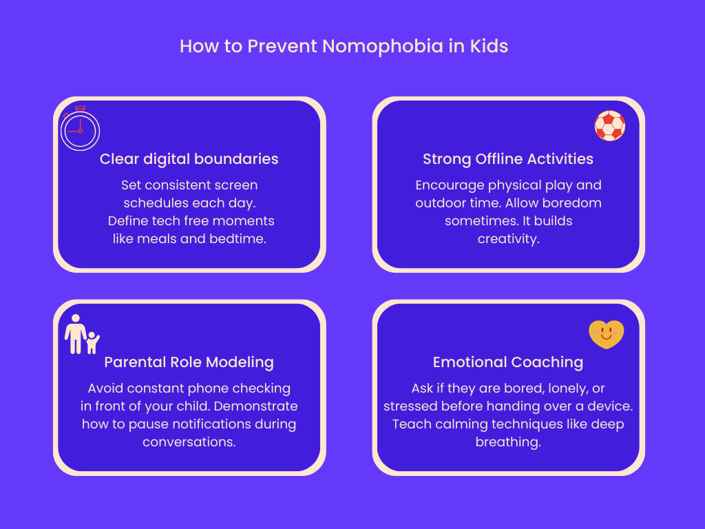 Healthy Digital Balance Framework to prevent nomophia in kids